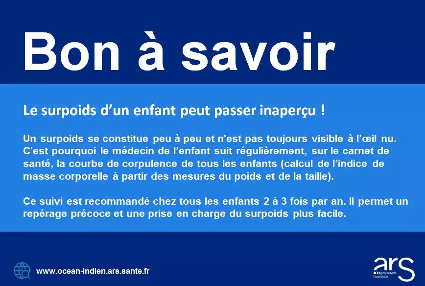 Le surpoids d’un enfant peut passer inaperçu !