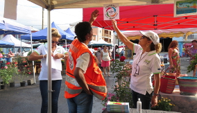 Les bénévoles de la Croix rouge/PIROI mobilisés