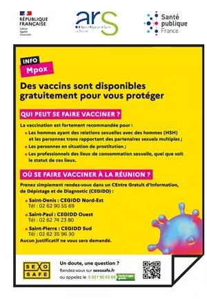 Mpox | Des vaccins sont disponibles - Affiche régionale
