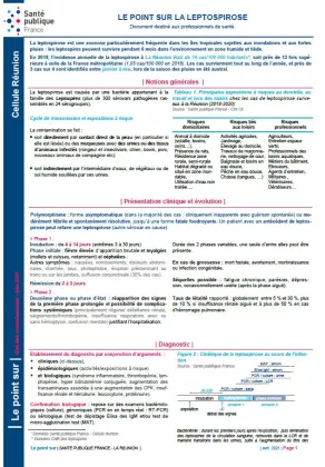 Le point Sur la leptospirose 