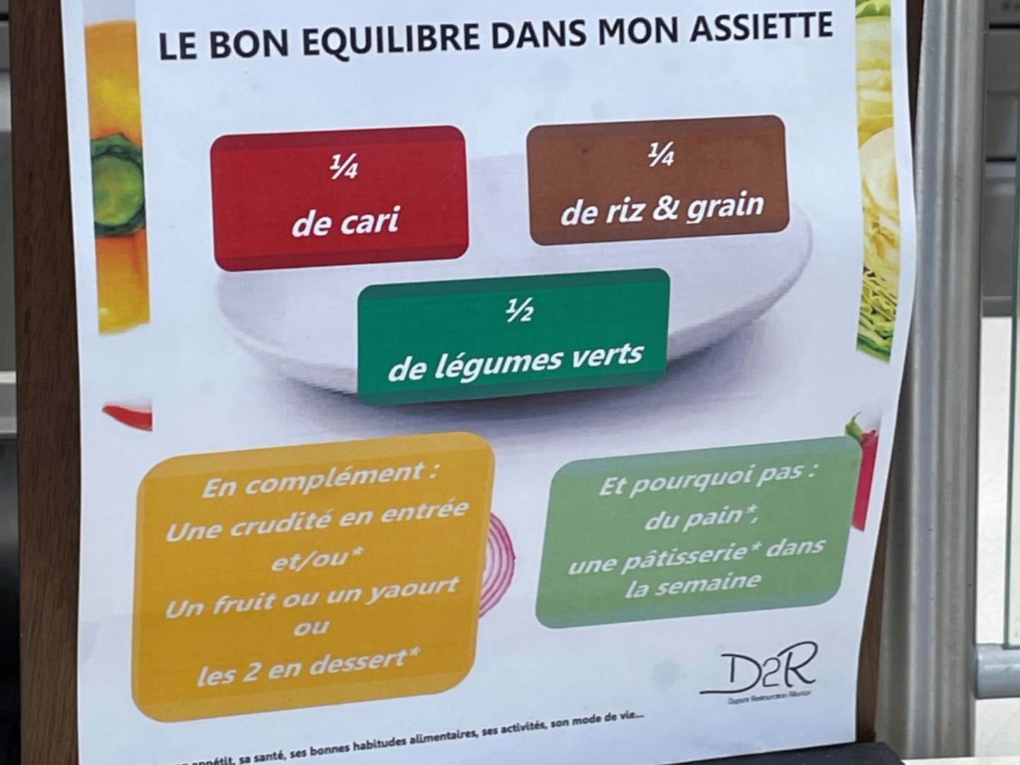 Le menu du restaurant d'entreprise du CA