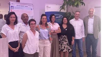 inauguration Handident avec les acteurs de l'ARS et de l'association Handident