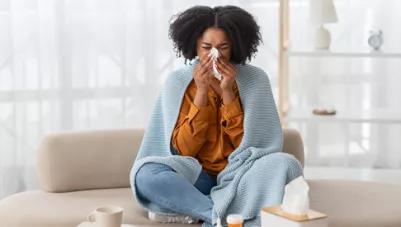 femme qui a la grippe