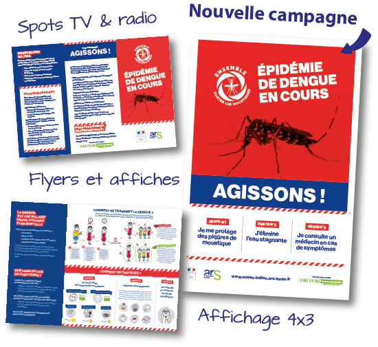 Dengue : Visuel de la Campagne AGISSONS