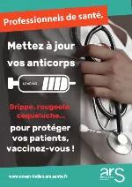 Affiche - Professionnels de santé, mettez à jour vos anticorps : pour protéger vos patients, vaccinez-vous !