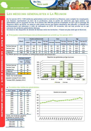 Les médecins généralistes en 2013 à La Réunion