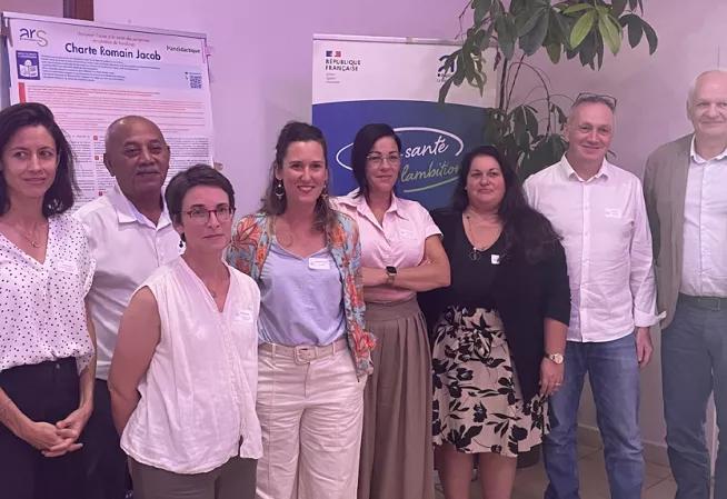 inauguration Handident avec les acteurs de l'ARS et de l'association Handident