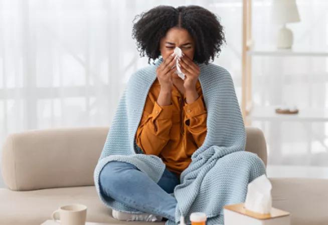 femme qui a la grippe
