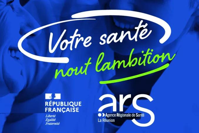 Vignette Votre santé , nout lambition, logo ARS La Réunion
